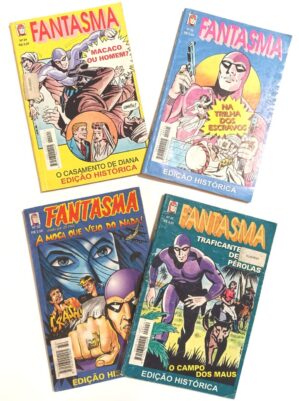 Fantasma Edição Histórica #24,25,26,32 (formatinho) Saber 1996/97. HQ/Gibi