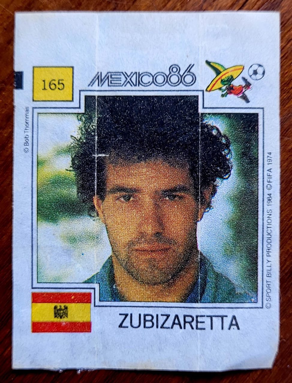 | Casa do Colecionador Figurinha Ping Pong - México 86 - Nº 165 - Espanha - Zubizaretta