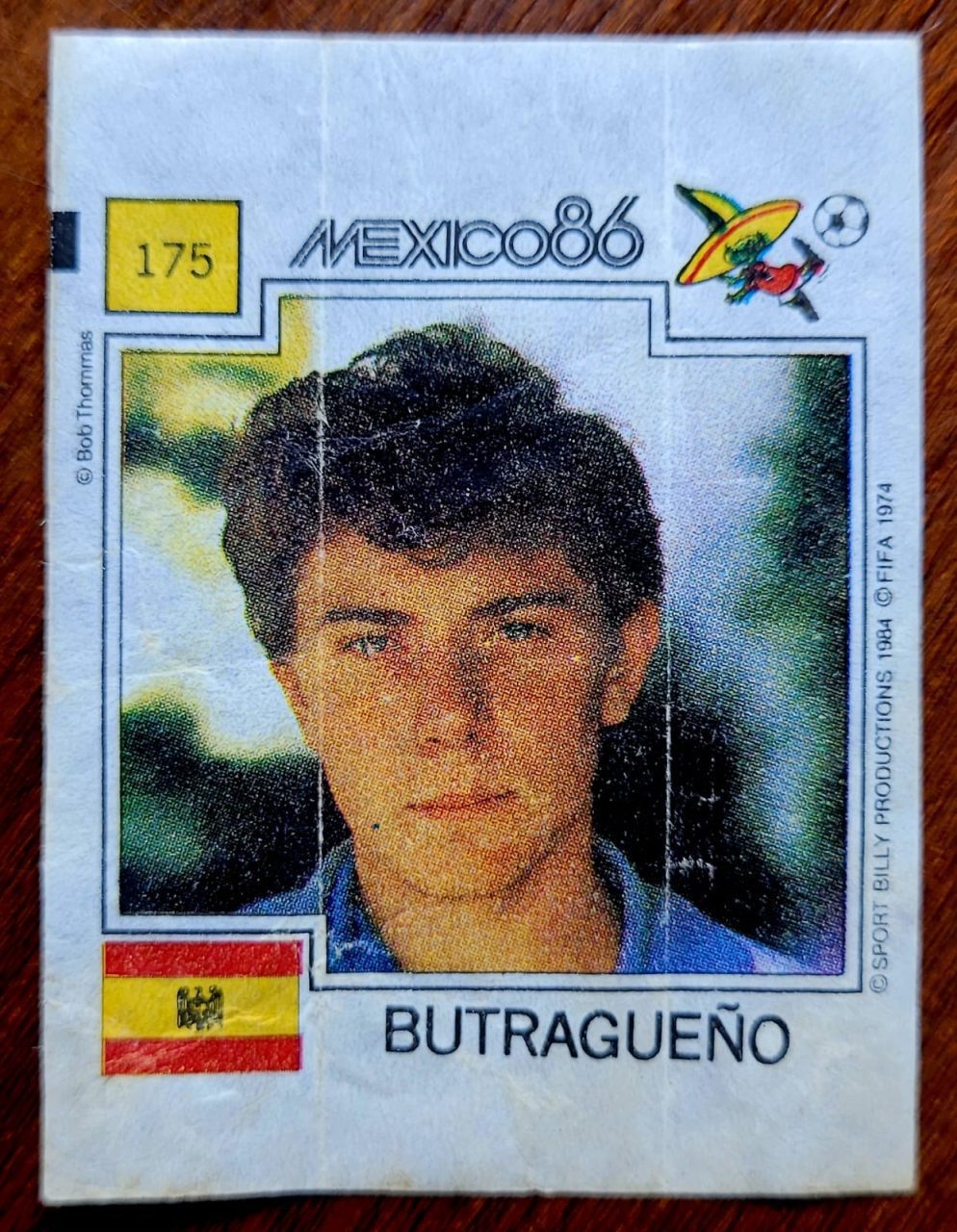 | Casa do Colecionador Figurinha Ping Pong - México 86 - Nº 175 - Espanha - Butragueño