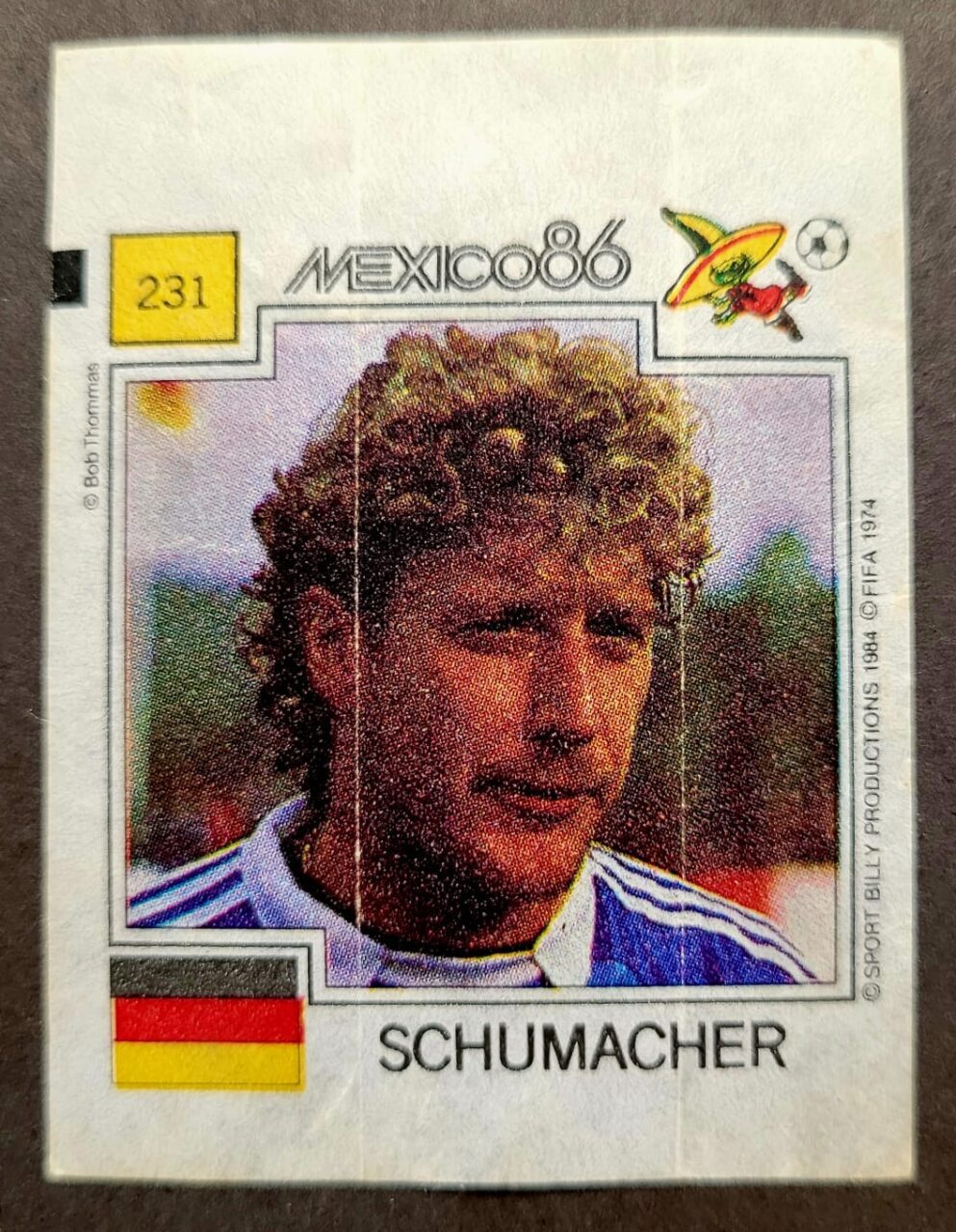 | Casa do Colecionador Figurinha Ping Pong Mexico 86 No 231 Alemanha Schumacher