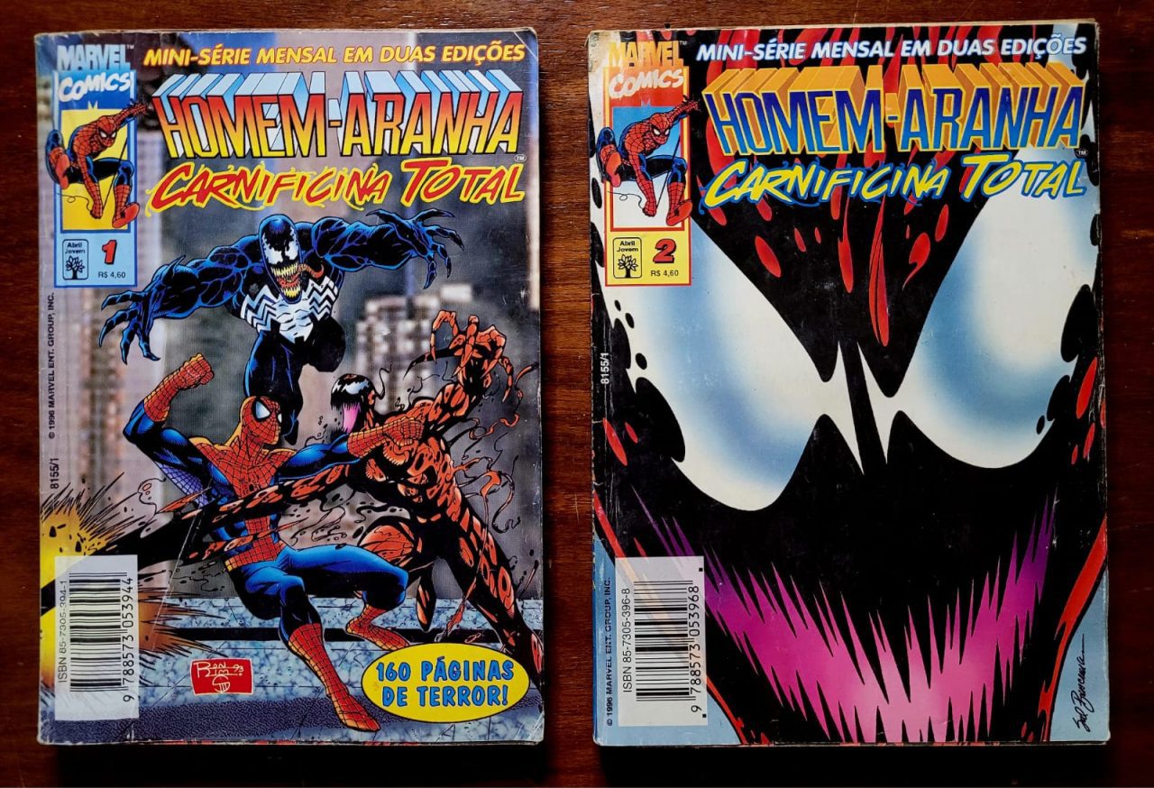 | Casa do Colecionador Homem Aranha - Carnificina Total - Mini Série em duas Edições - Setembro e Outubro de 1996 (HQ/Gibi)