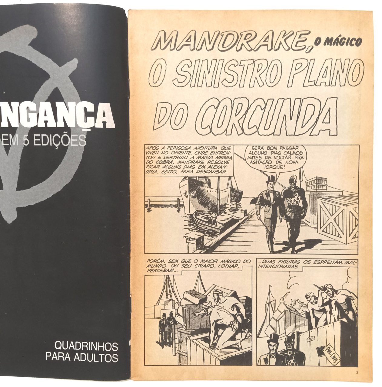 | Casa do Colecionador Mandrake coleção #1,2 e 3 Globo/1989. HQ/Gibi