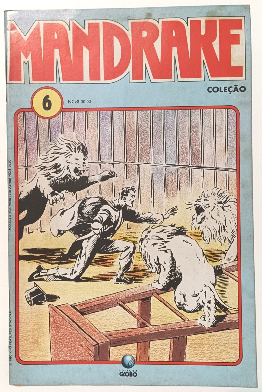 | Casa do Colecionador Mandrake coleção #5 e 6 Globo/1990. HQ/Gibi