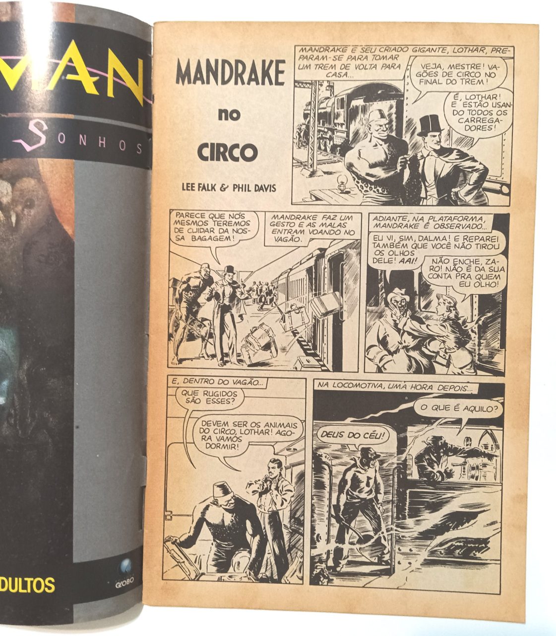 | Casa do Colecionador Mandrake coleção #5 e 6 Globo/1990. HQ/Gibi
