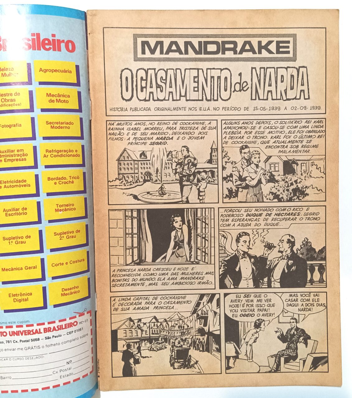 | Casa do Colecionador Mandrake coleção #8 e10 Globo/1990. HQ/Gibi