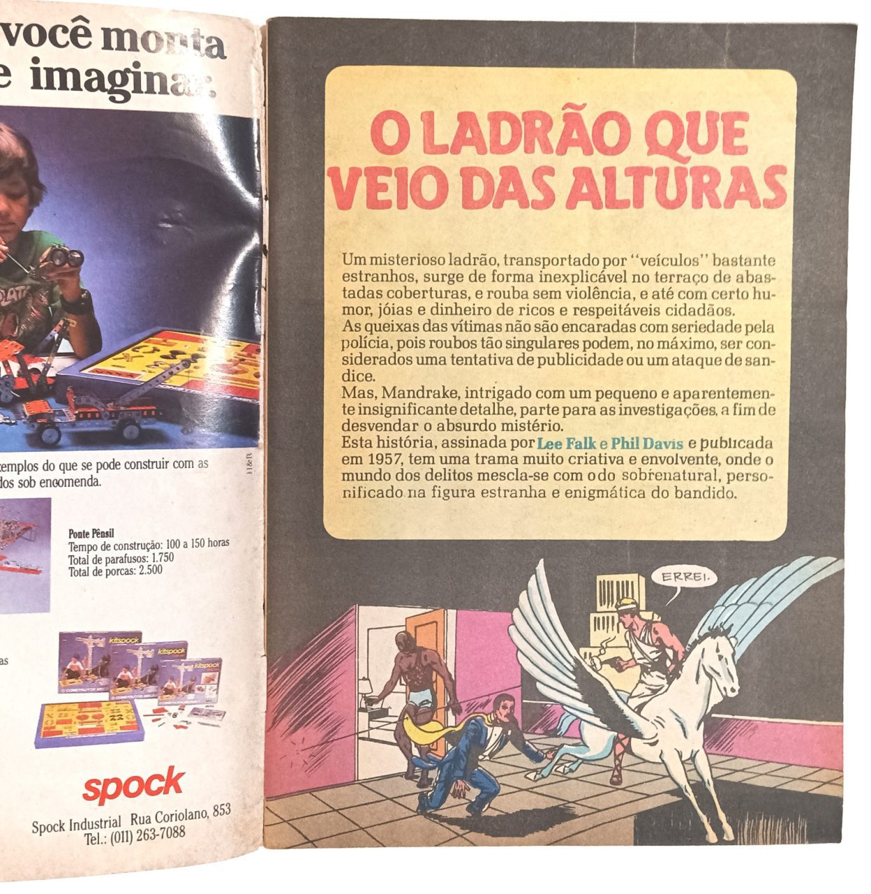 | Casa do Colecionador Mandrake Especial #3,4,7,8 e 26, formatinho, RGE 1987/ 89. HQ/Gibi