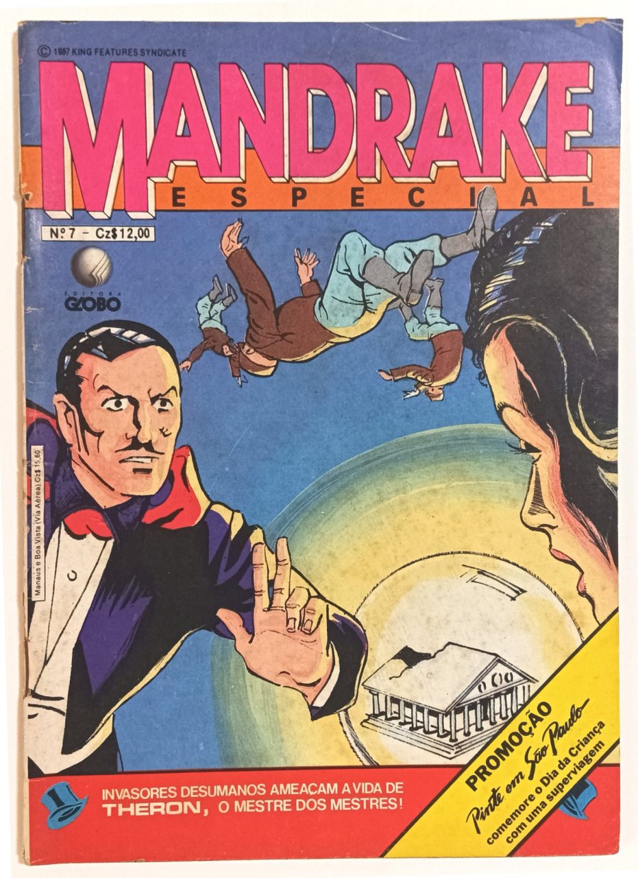 | Casa do Colecionador Mandrake Especial #3,4,7,8 e 26, formatinho, RGE 1987/ 89. HQ/Gibi