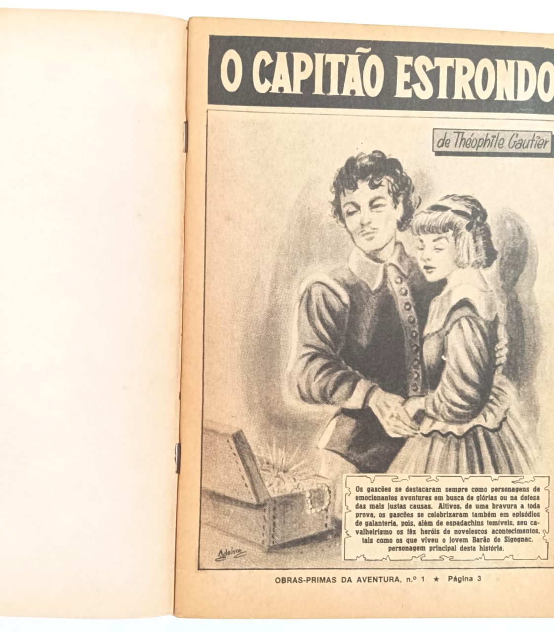 | Casa do Colecionador O Capitão Estrondo, Obras-Primas da Aventura #1 Ebal 1983 /HQ/Gibi/Clássicos