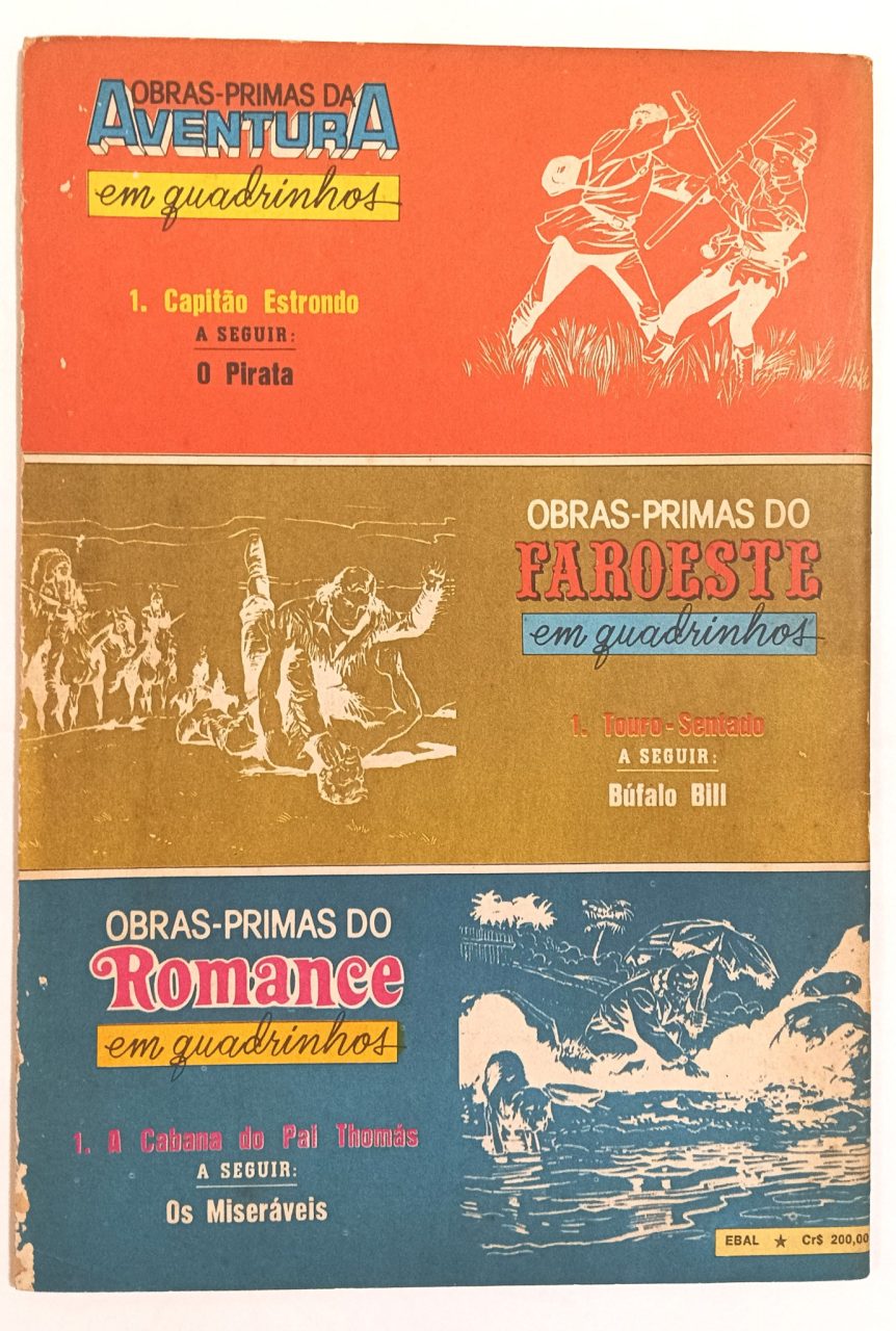 | Casa do Colecionador O Capitão Estrondo, Obras-Primas da Aventura #1 Ebal 1983 /HQ/Gibi/Clássicos