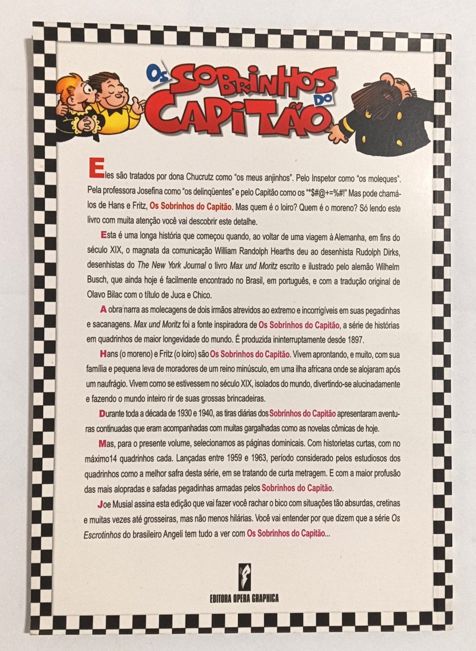 | Casa do Colecionador Os Sobrinhos do Capitão. Coleção Opera King Vol 1- 2001 Ed. Opera Graphica, HQ