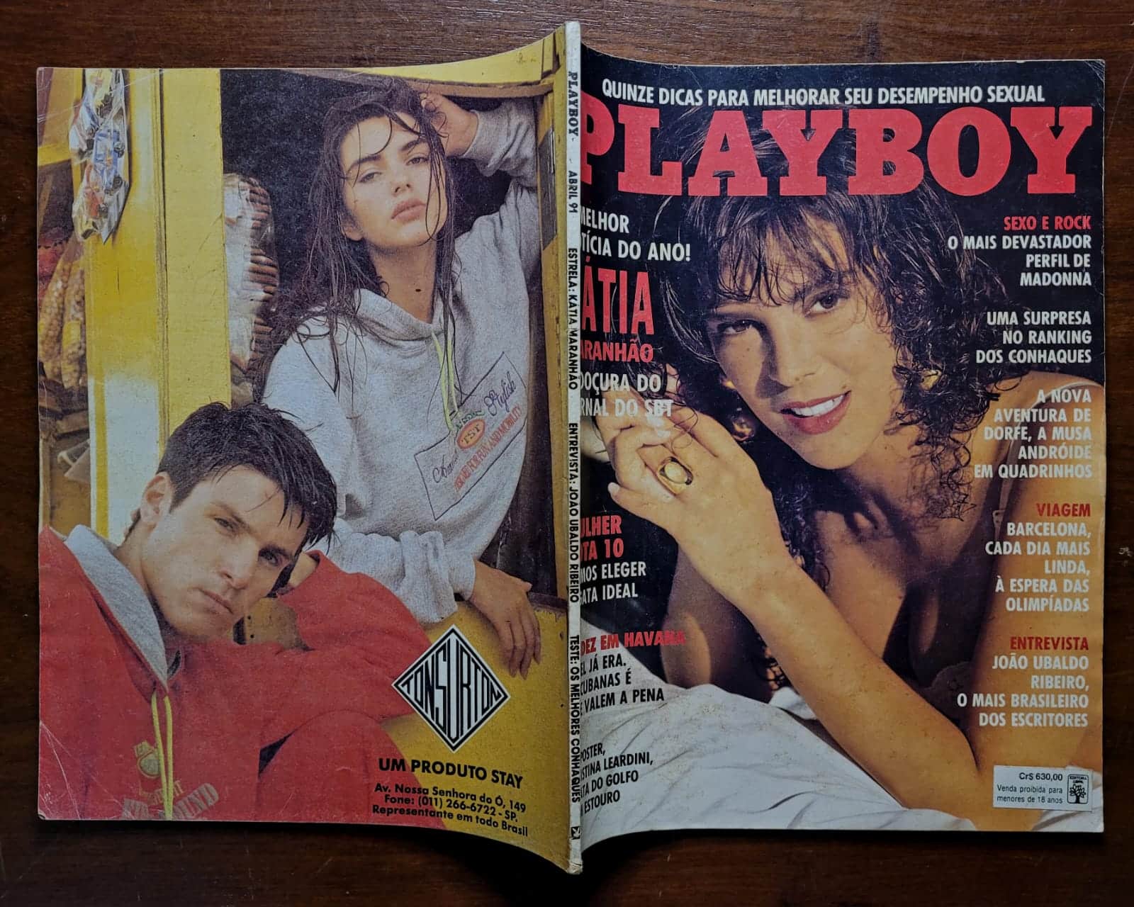 | Casa do Colecionador Playboy Nº 189 - Kátia Maranhão (Revista com Pôster) Abril 1991