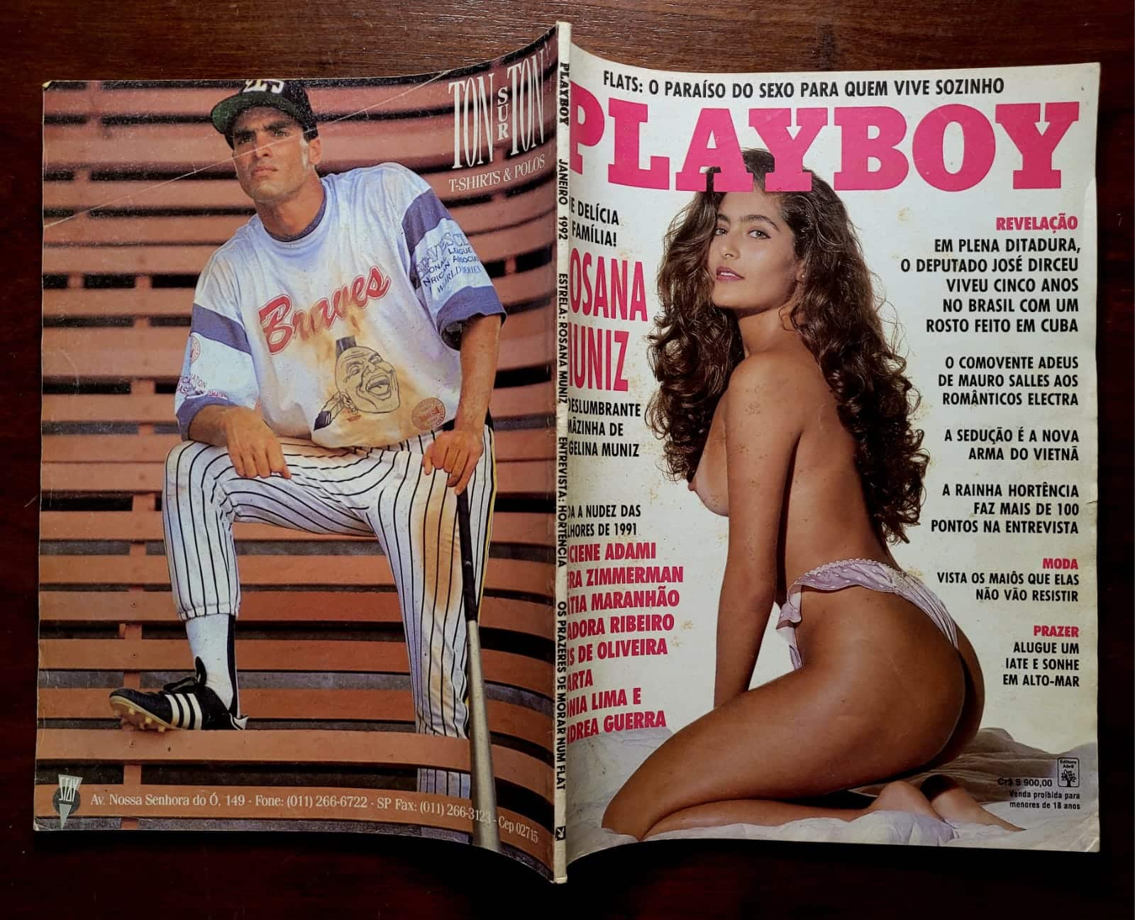 | Casa do Colecionador Playboy Nº 198 - Rosana Muniz (Revista com Pôster) Janeiro 1992