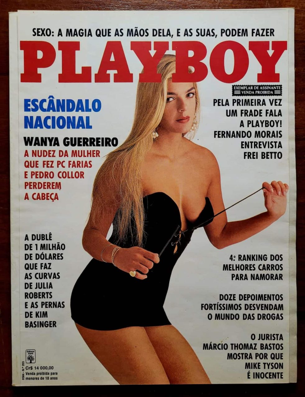 | Casa do Colecionador Playboy Nº 203 - Wanya Guerreiro (Revista com Pôster) Junho 1992