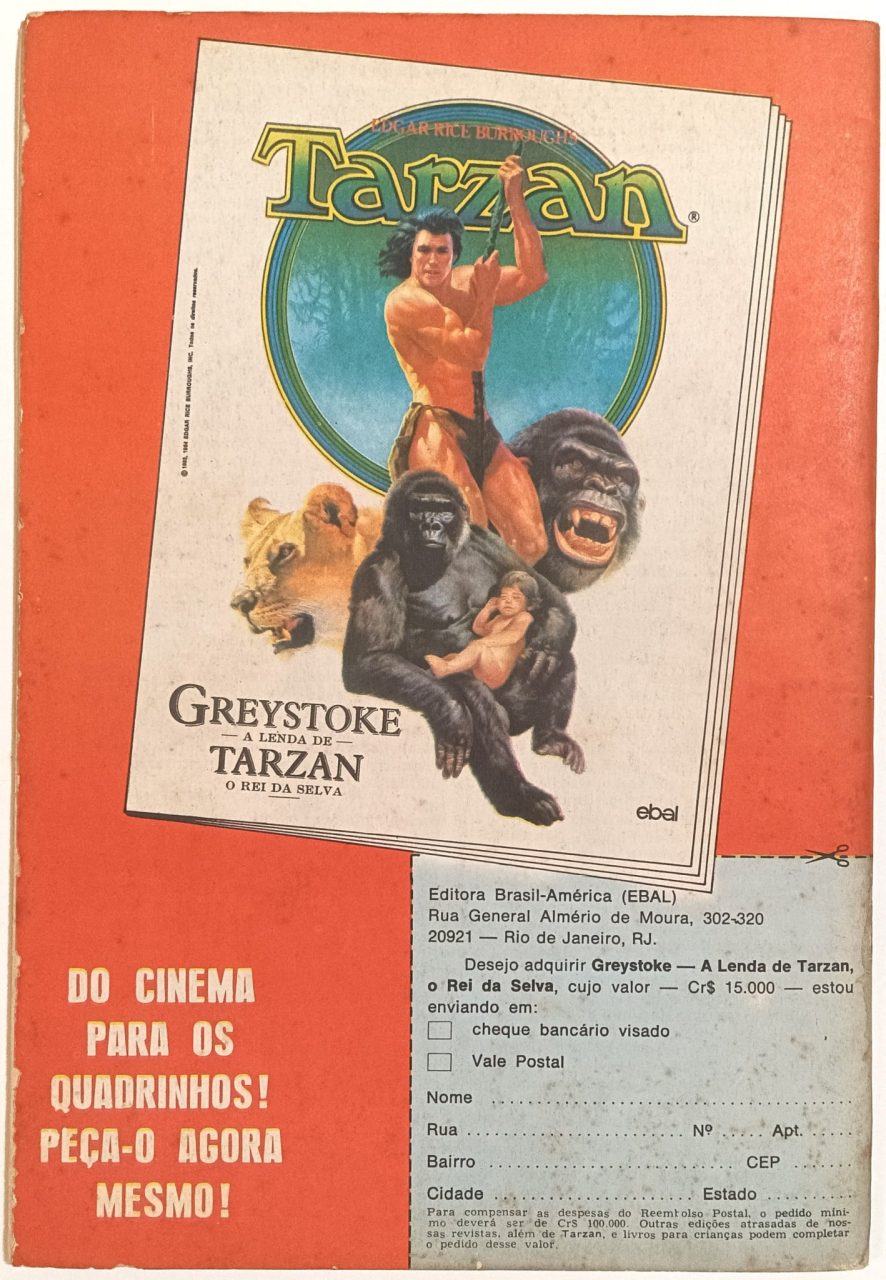 | Casa do Colecionador Tarzan nº 13, 12ª série, Ebal -1986. HQ/Gibi
