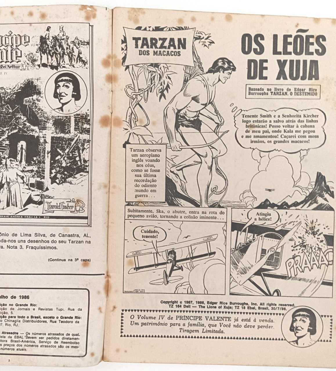 | Casa do Colecionador Tarzan nº 18, 12ª série, Ebal -1986. HQ/Gibi