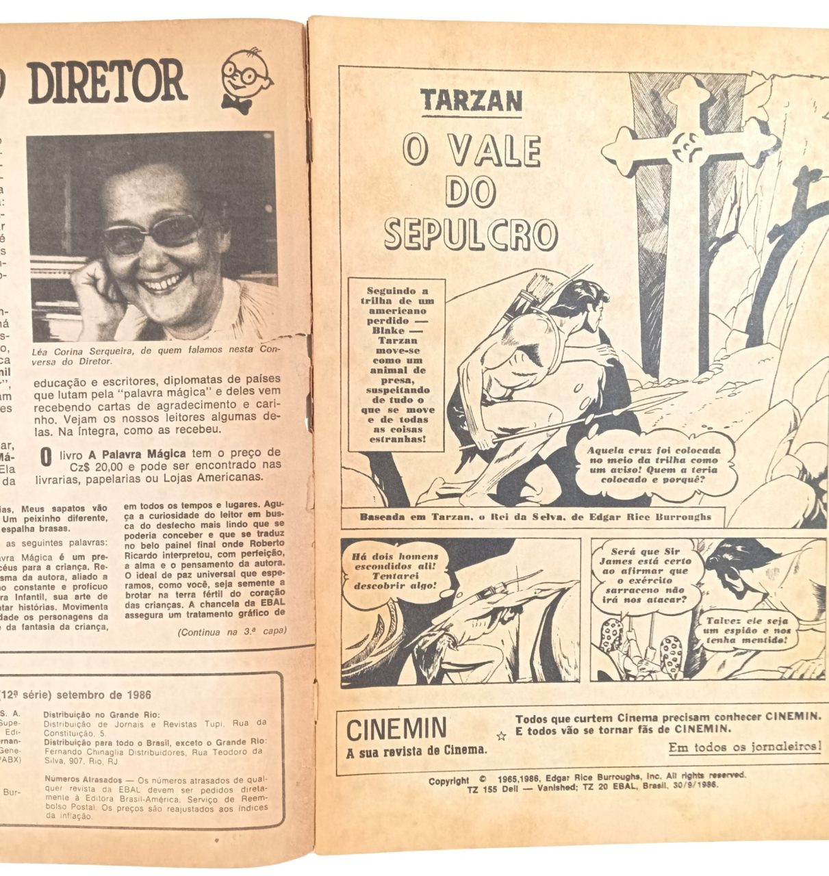 | Casa do Colecionador Tarzan nº 20, 12ª série, Ebal -1986. HQ/Gibi