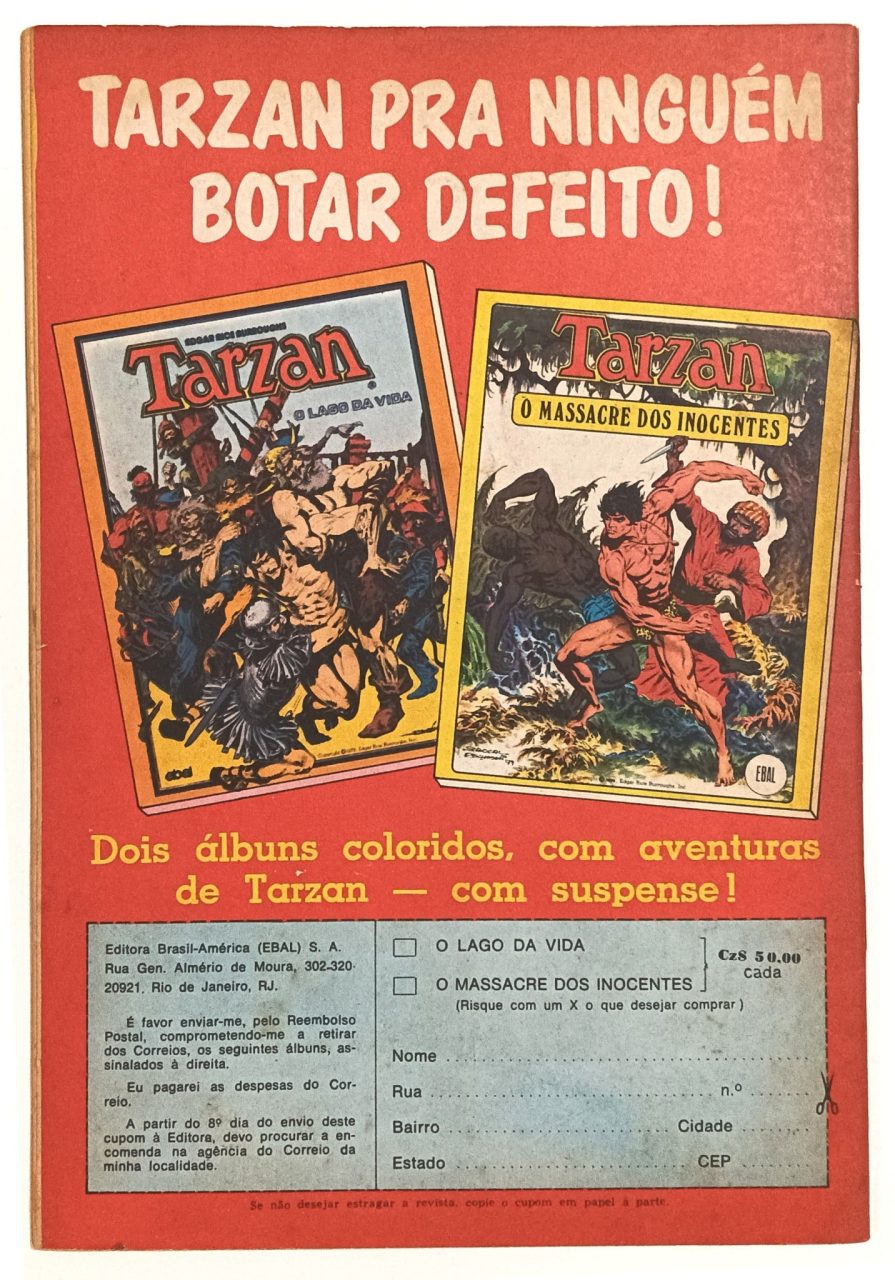 | Casa do Colecionador Tarzan nº 24, 12ª série, Ebal -1987. HQ/Gibi