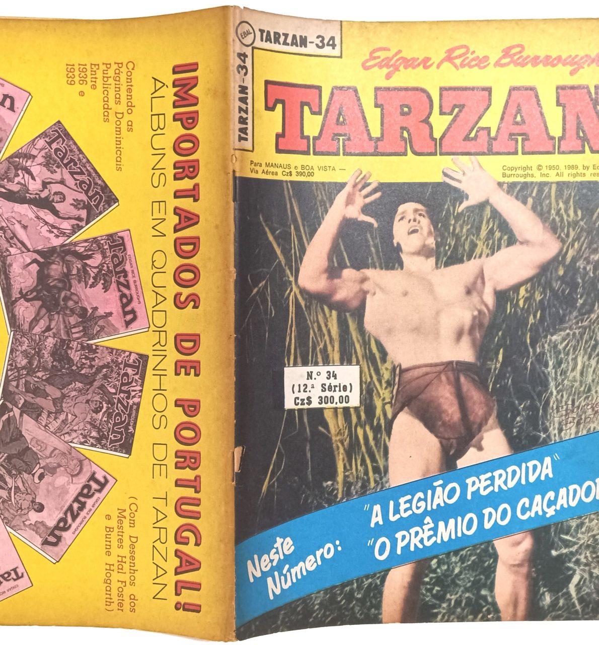 | Casa do Colecionador Tarzan nº 34, 12ª série, Ebal -1989. HQ/Gibi
