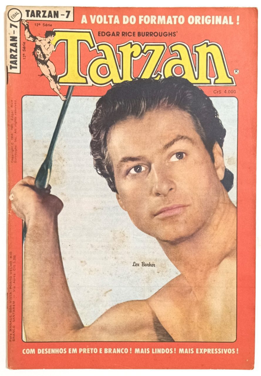 | Casa do Colecionador Tarzan nº 7, 12ª série, Ebal -1985. HQ/Gibi