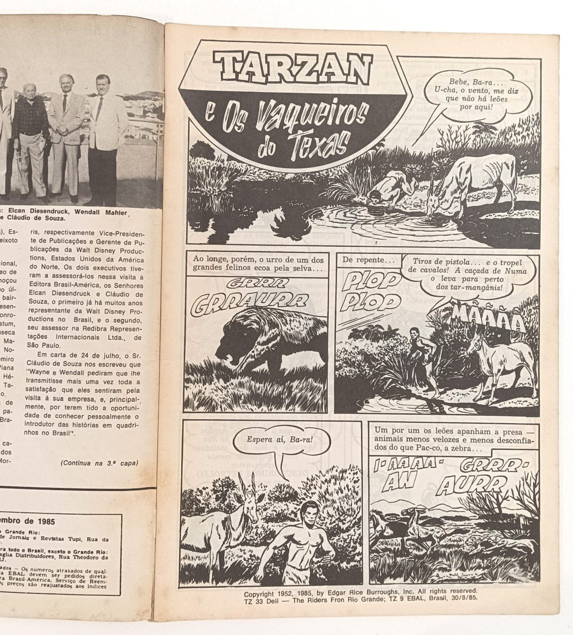 | Casa do Colecionador Tarzan nº 9, 12ª série, Ebal -1985. HQ/Gibi