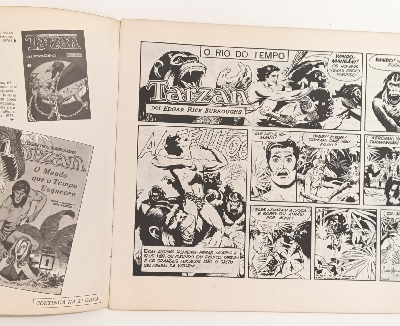 | Casa do Colecionador Tarzan/Russ Manning nº3 Ebal -1977. HQ/Gibi/Álbum