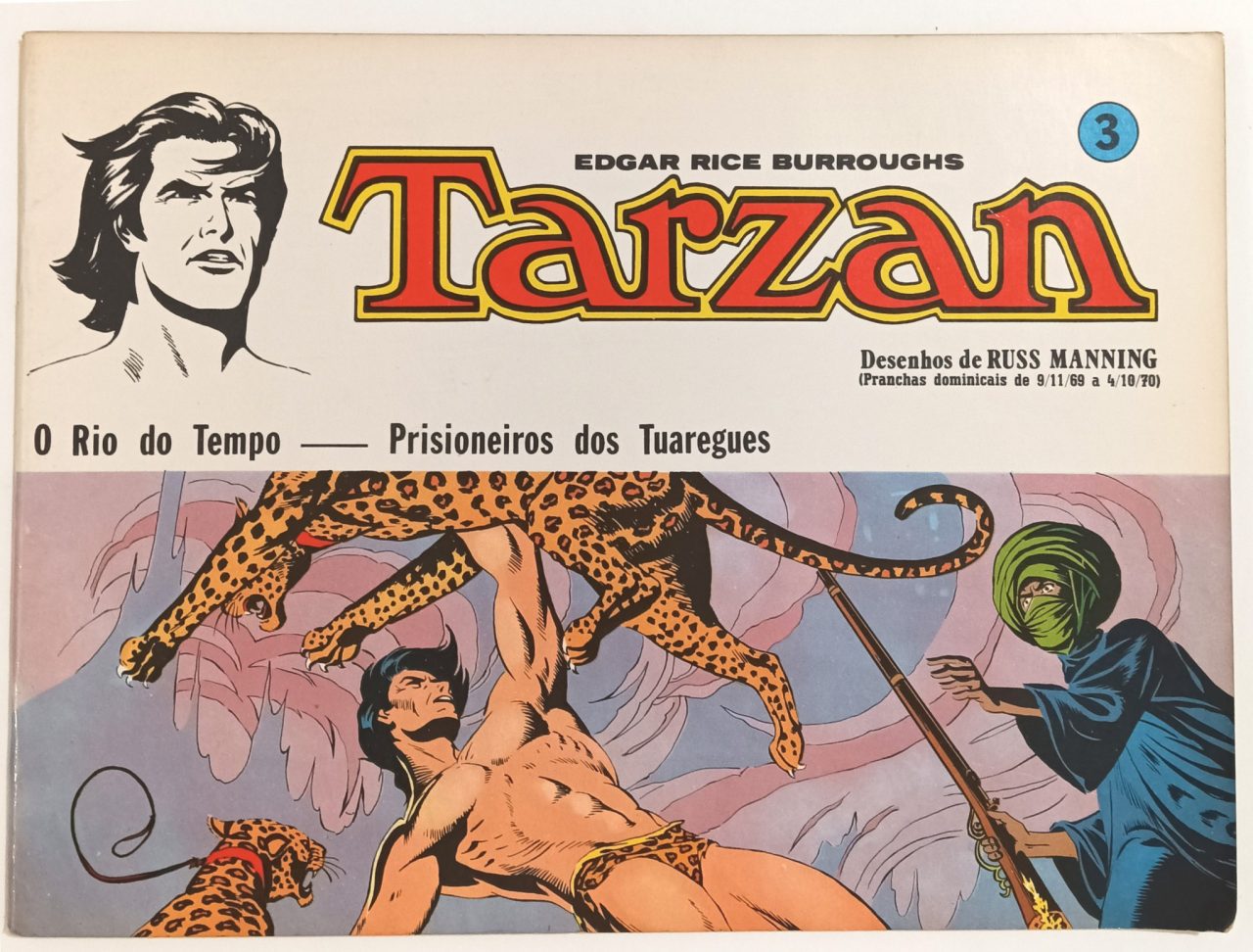 | Casa do Colecionador Tarzan/Russ Manning nº3 Ebal -1977. HQ/Gibi/Álbum