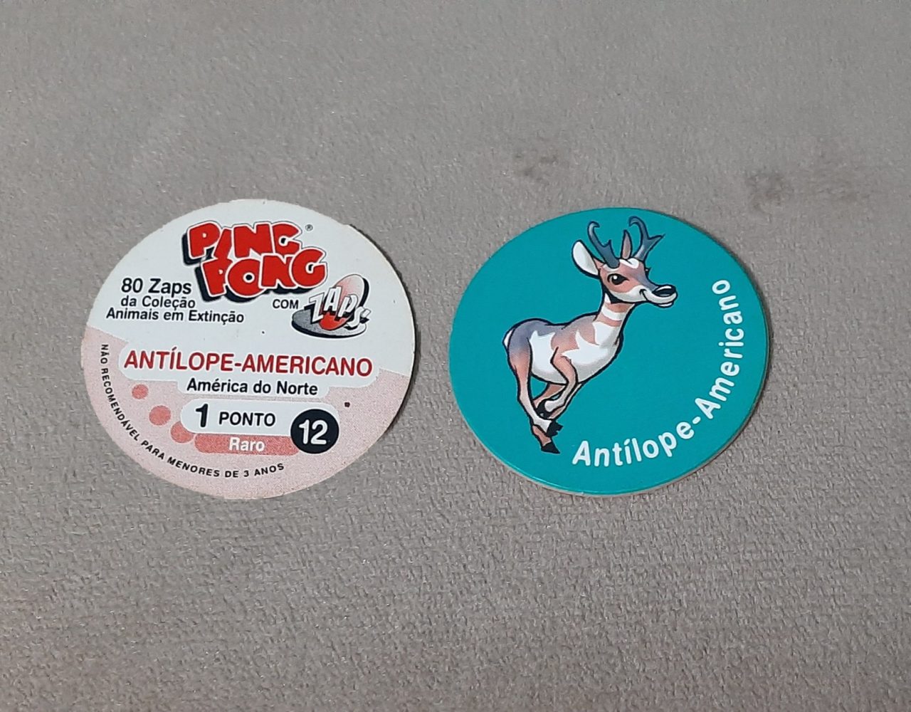| Casa do Colecionador Tazo Ping Pong Animais em Extinção N 12