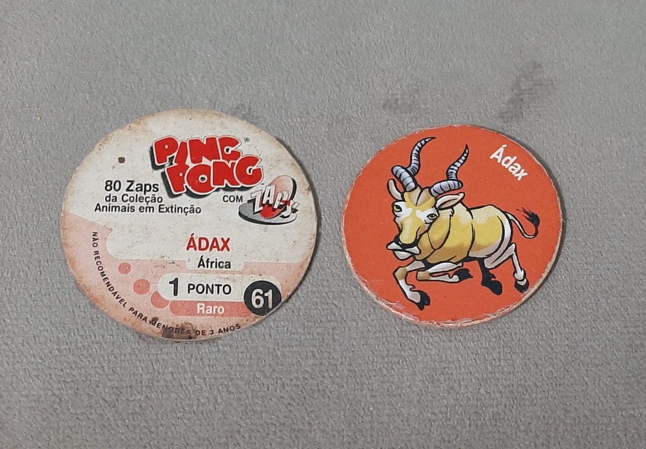 | Casa do Colecionador Tazo Ping Pong Animais em Extinção N 61