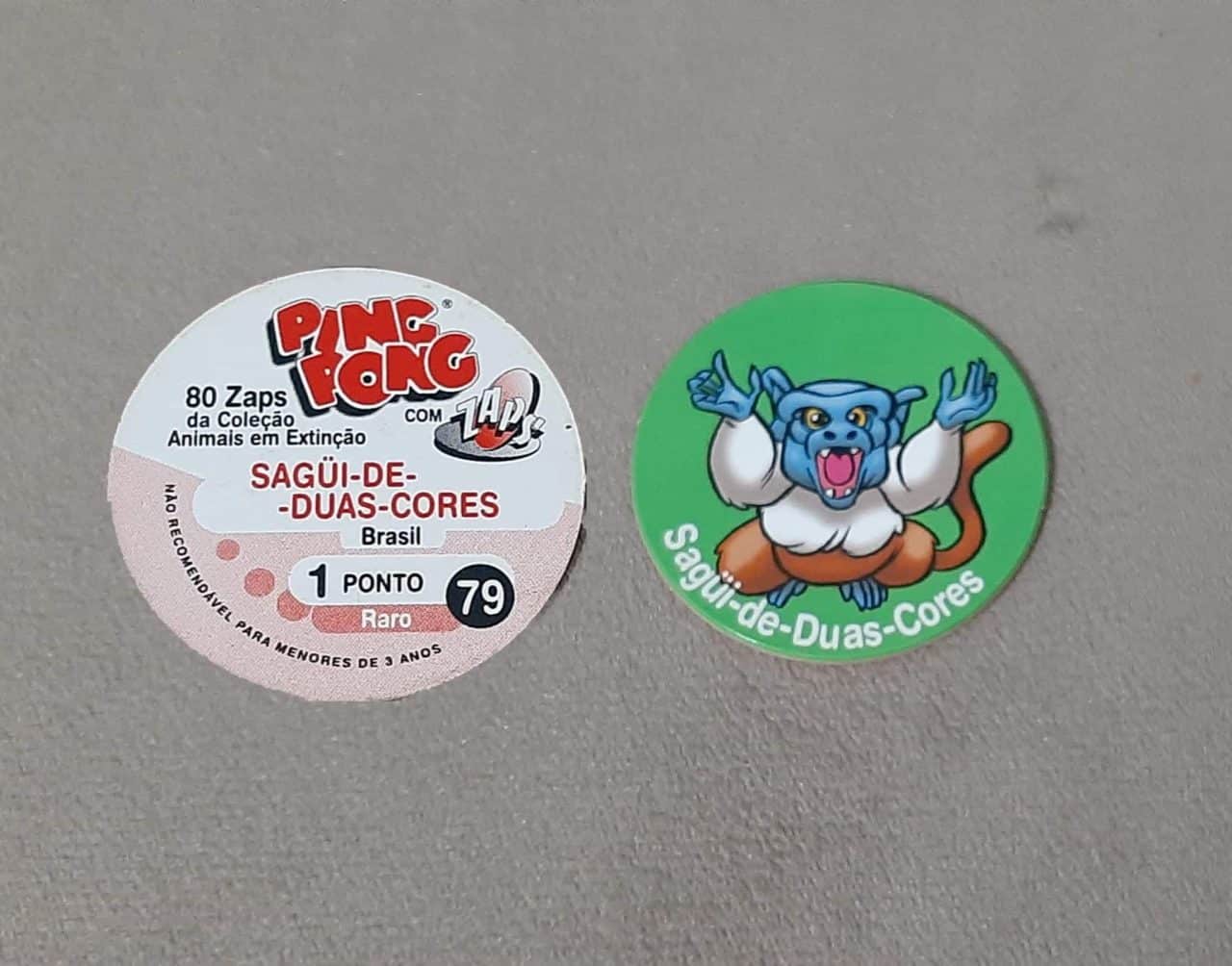 | Casa do Colecionador Tazo Ping Pong Animais em Extinção N 79