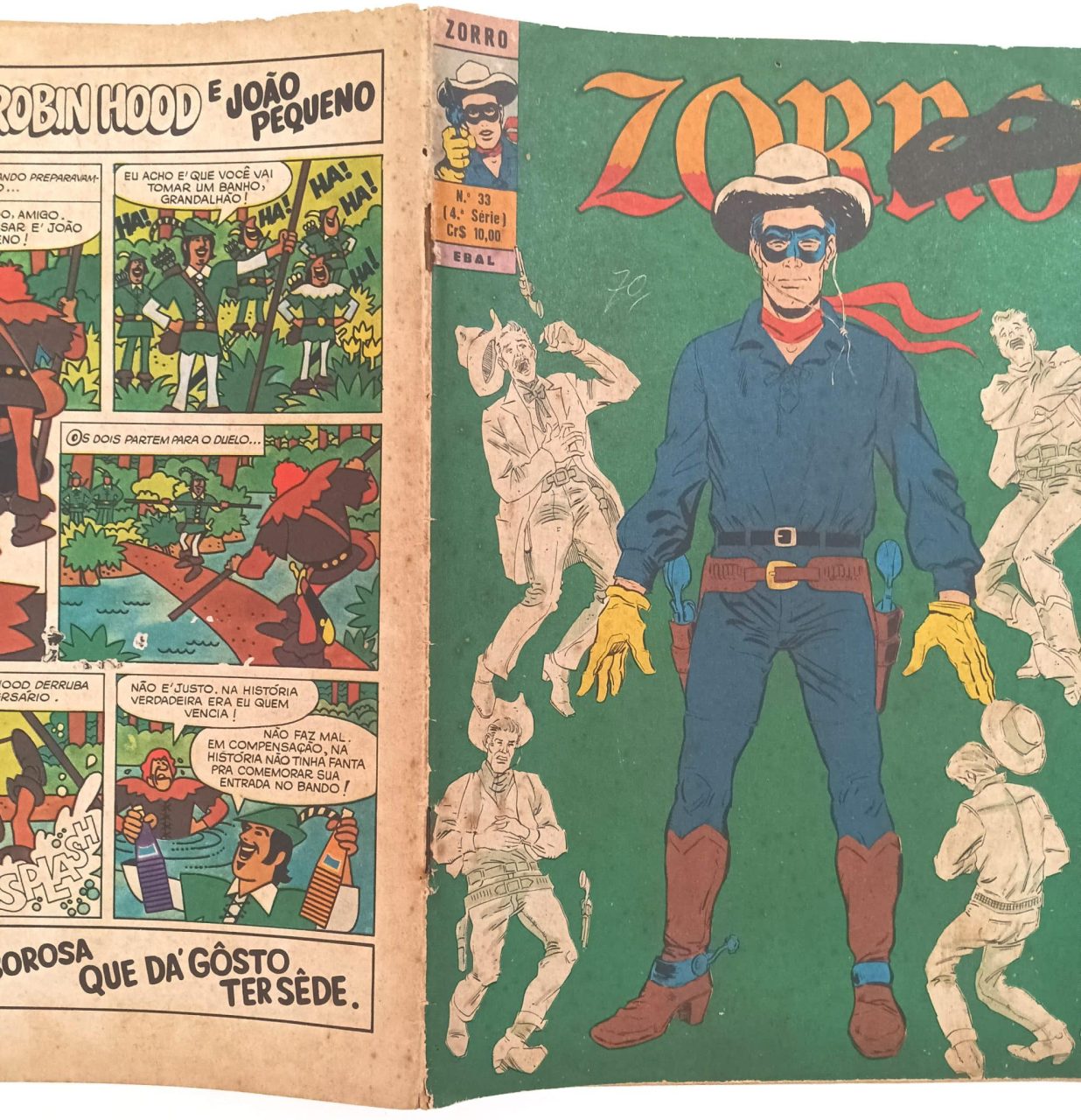 | Casa do Colecionador Zorro, 4ª série, nº33. Ebal/1979. HQ/Gibi