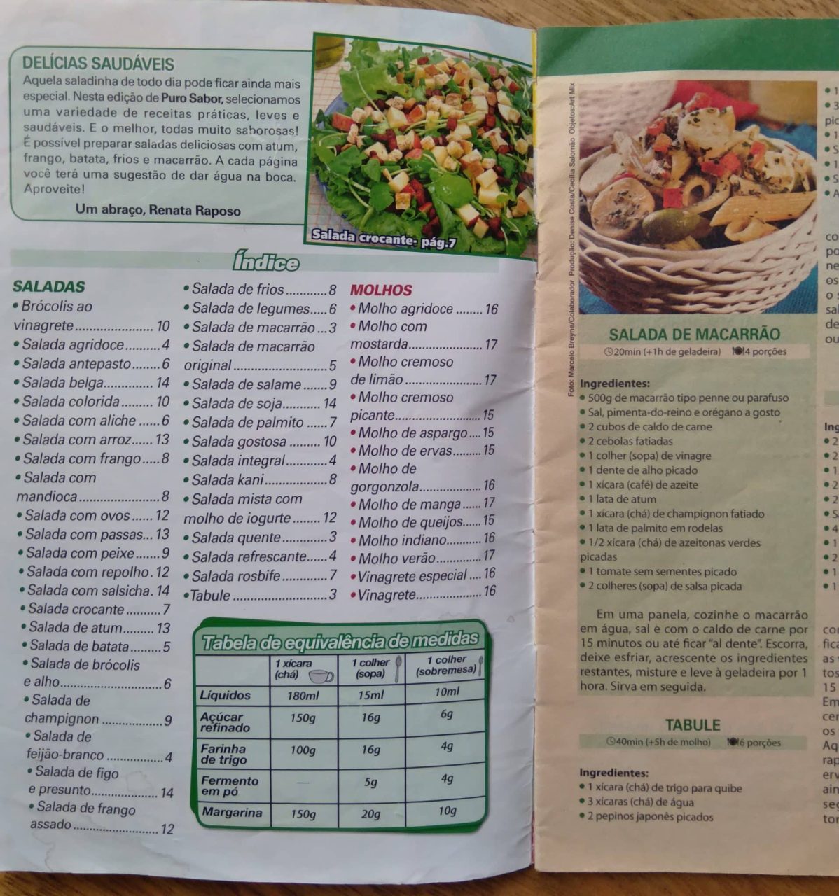 | Casa do Colecionador 242S Revista Puro sabor 90. Saladas coloridas 50 delicias.