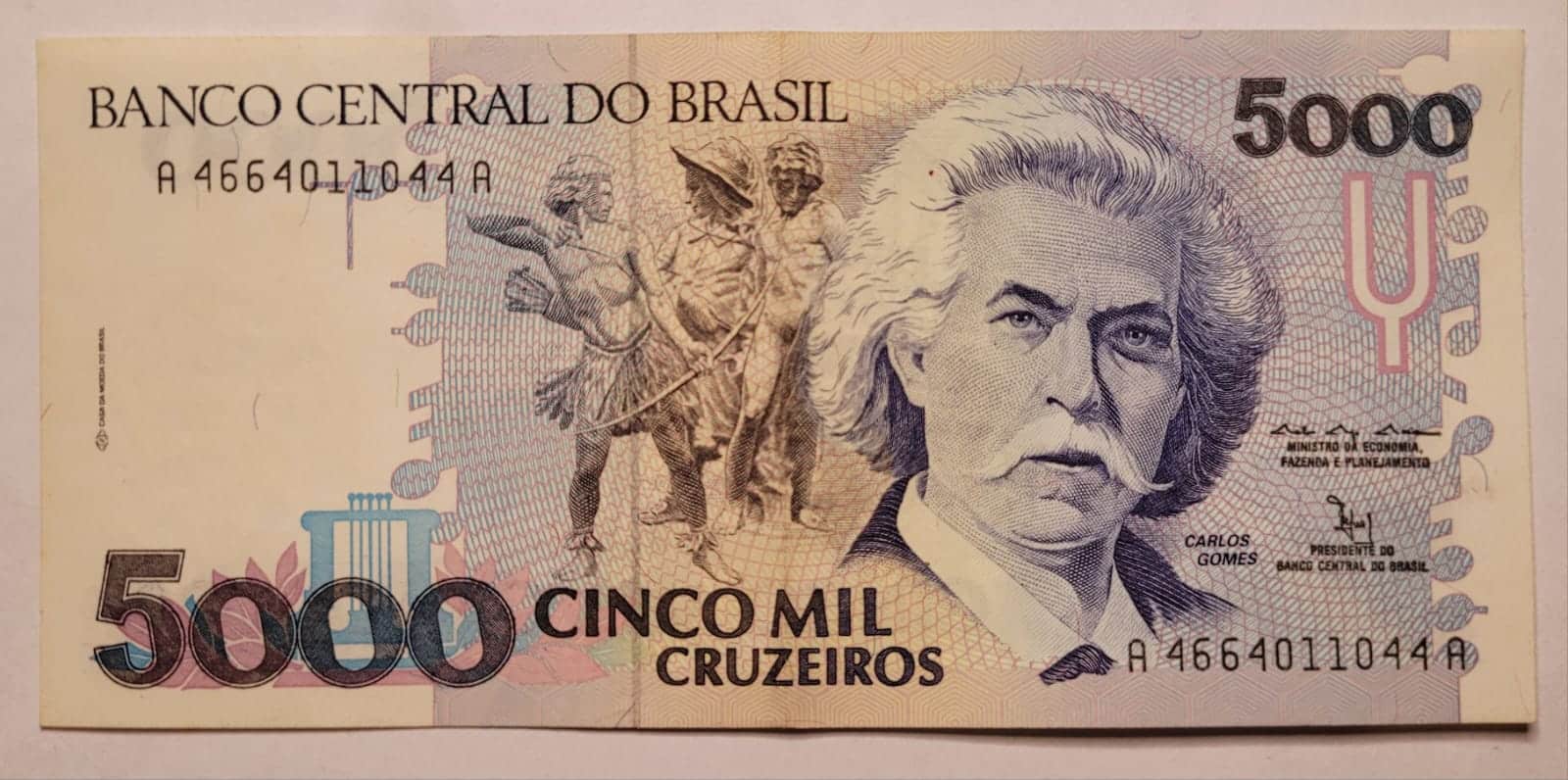 | Casa do Colecionador 5.000 (Cinco Mil Cruzeiros) - Cédula C220 - SOB (Ano 1992)