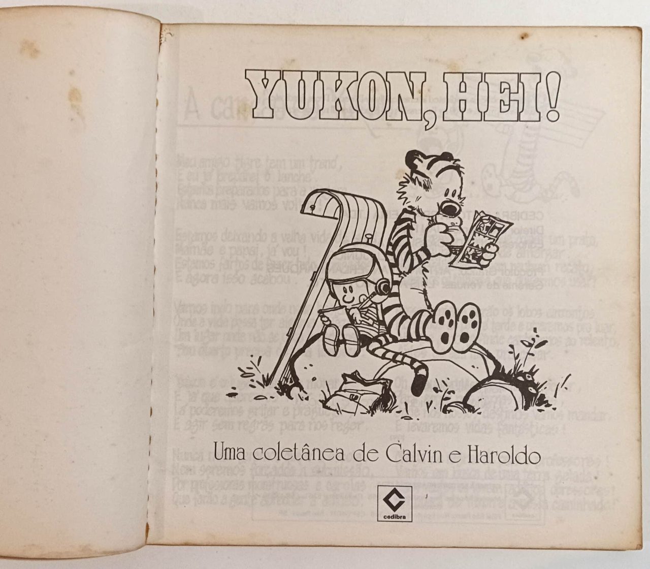 | Casa do Colecionador Calvin e Haroldo: Yukon, Hei! Cedibra-1989. HQ/Gibi