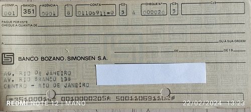 CHEQUE BANCÁRIO
