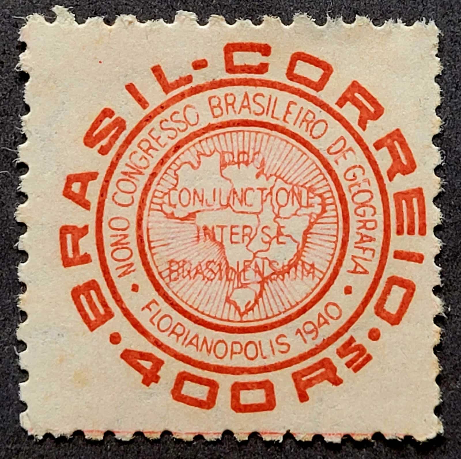 | Casa do Colecionador Comemorativos - RHM C0151 (Novo) 400 Réis - 9º Congresso Brasileiro de Geografia Florianopólis/SC - 07/09/1940 (Selos do Brasil)