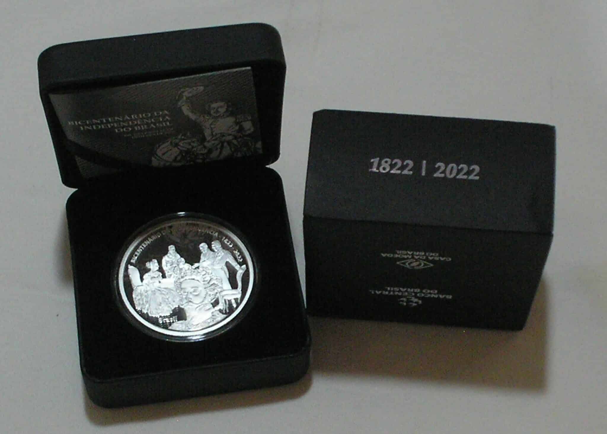 | Casa do Colecionador Estojo Bco Central do Brasil - 5 Reais - 1822 / 2022 = Bicentenário da Independência do Brasil