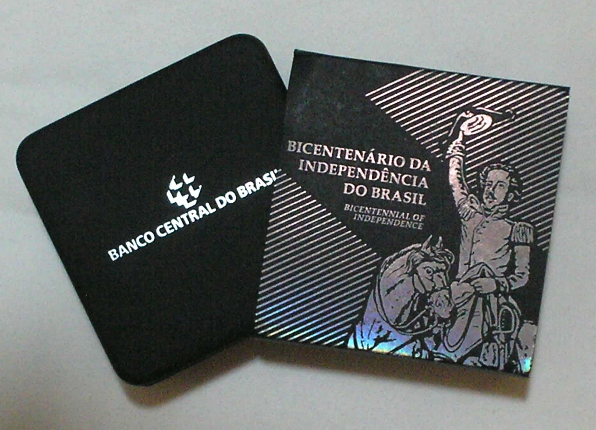 | Casa do Colecionador Estojo Bco Central do Brasil - 5 Reais - 1822 / 2022 = Bicentenário da Independência do Brasil
