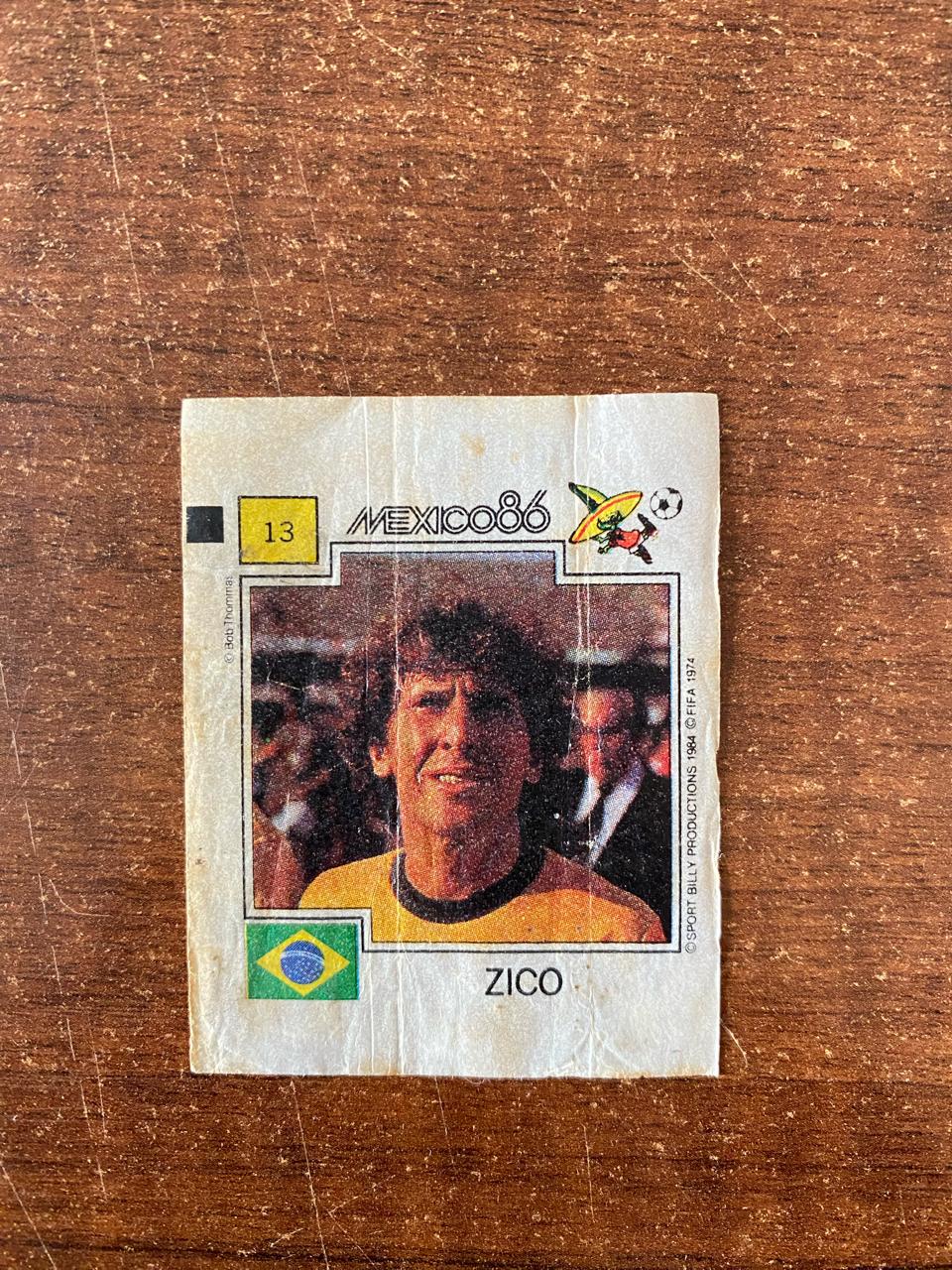| Casa do Colecionador Figurinha Zico - Ping Pong Copa 1986