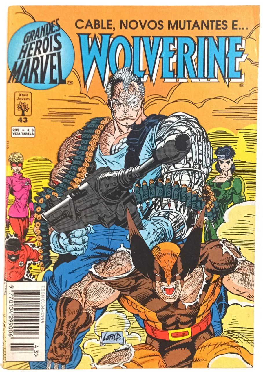 | Casa do Colecionador Grandes Heróis Marvel 1ª série, nº43: Wolverine. Abril-1994.HQ/Gibi