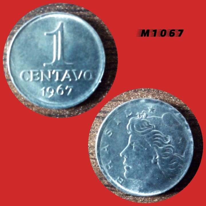 | Casa do Colecionador Moeda 1 centavo - Aço Inox - 2,6g - 17mm - 1967 - M1067