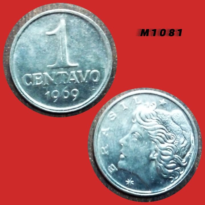 | Casa do Colecionador Moeda 1 centavo - Aço Inox - 2,6g - 17mm - 1969 - M1081