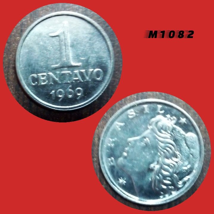 | Casa do Colecionador Moeda 1 centavo - Aço Inox - 2,6g - 17mm - 1969 - M1082