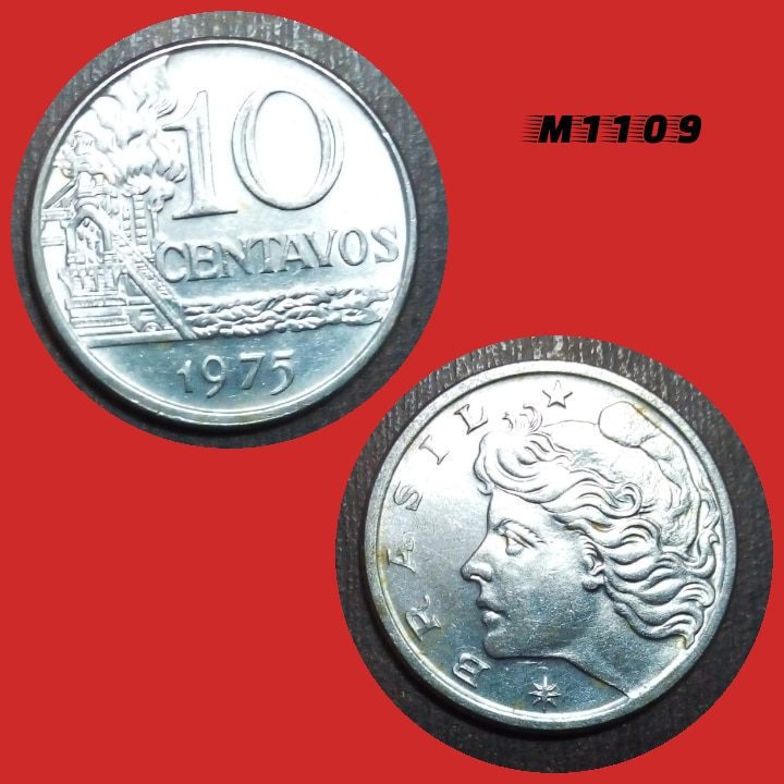 | Casa do Colecionador Moeda 10 centavos - Aço Inox - 4,2g - 23mm - 1975 - M1109