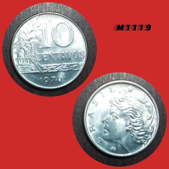 | Casa do Colecionador Moeda 10 centavos - Aço Inox - 4,2g - 23mm - 1976 - M1119