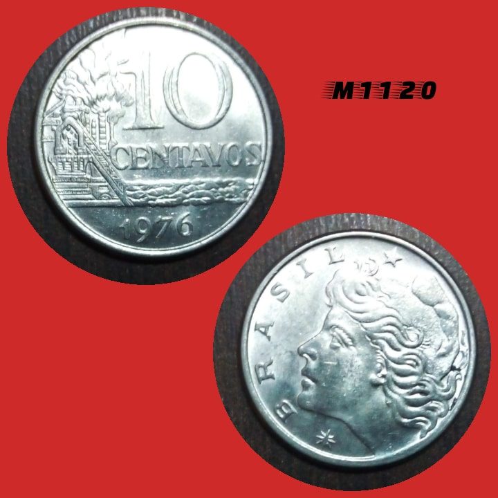 | Casa do Colecionador Moeda 10 centavos - Aço Inox - 4,2g - 23mm - 1976 - M1120