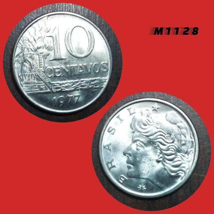 | Casa do Colecionador Moeda 10 centavos - Aço Inox - 4,2g - 23mm - 1977 - M1128