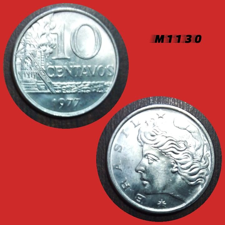 | Casa do Colecionador Moeda 10 centavos - Aço Inox - 4,2g - 23mm - 1977 - M1130
