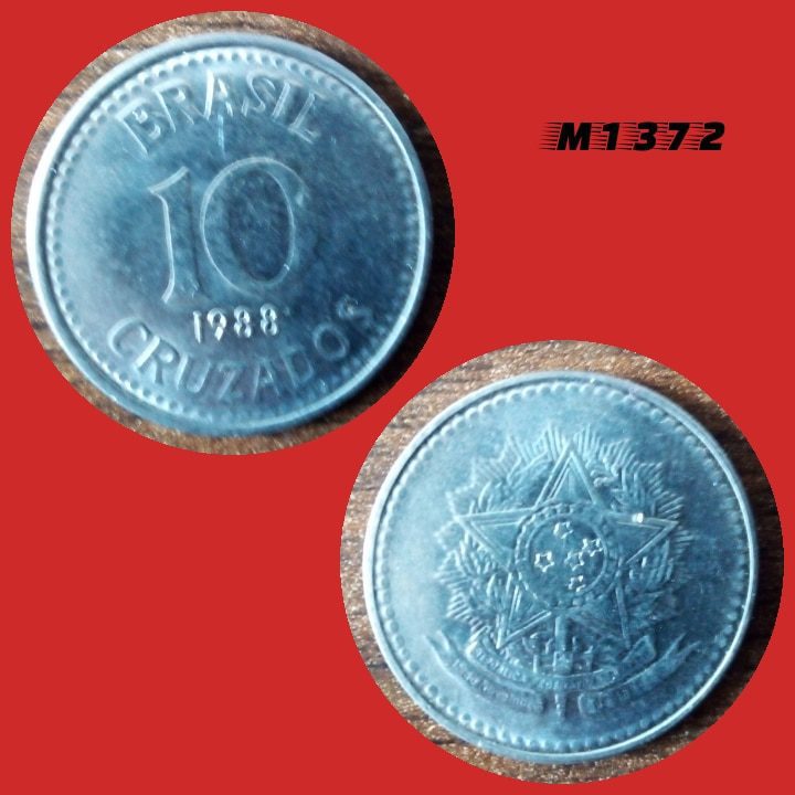 | Casa do Colecionador Moeda 10 Cruzados - Aço Inox - 6,1g - 27mm - 1988 - M1372