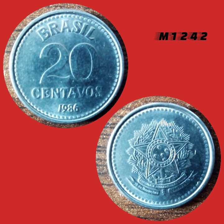 | Casa do Colecionador Moeda 20 centavos - Aço Inox - 2,5g - 19mm - 1986 - M1242