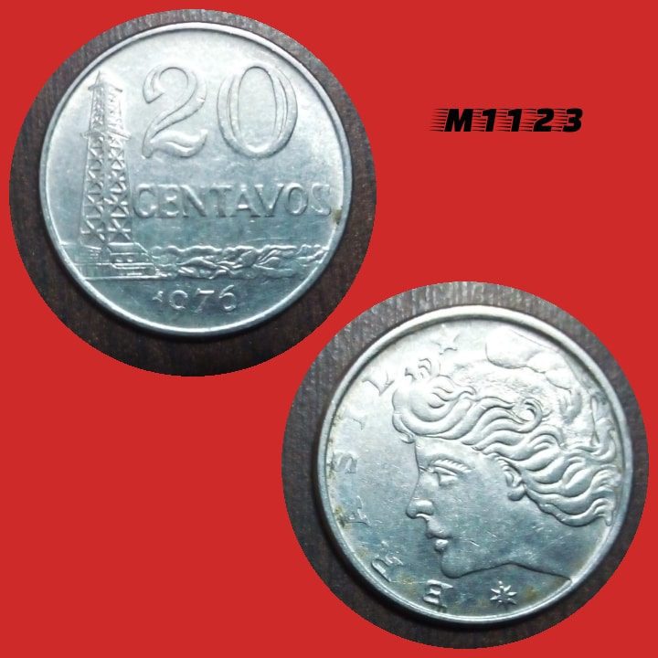| Casa do Colecionador Moeda 20 centavos Aço Inox - 5,7g - 25mm - 1976 - M1123